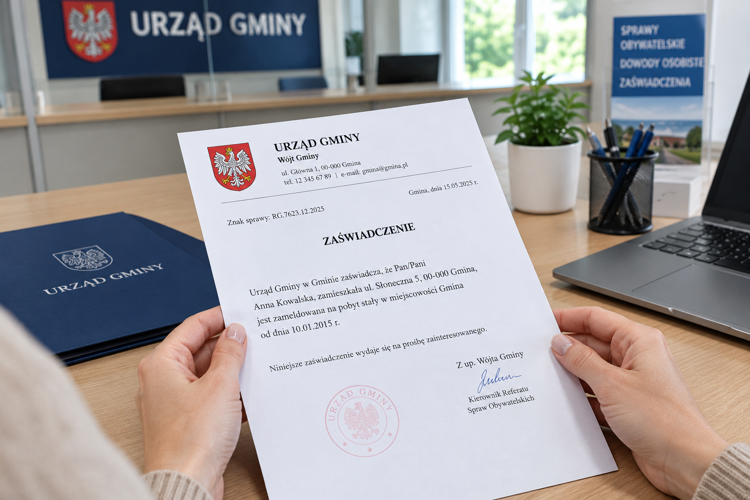 Zaświadczenie z Urzędu Gminy